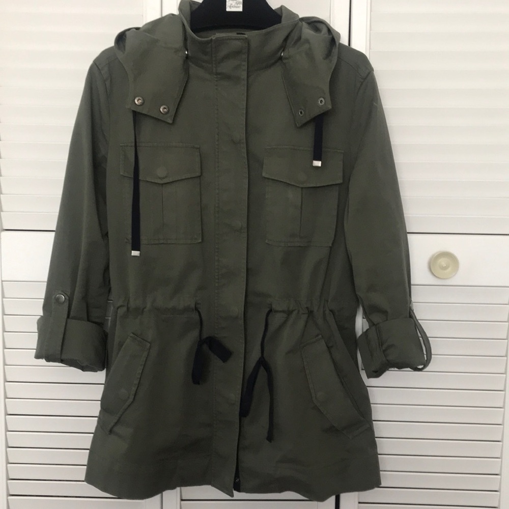 Theory Modern Utility Jacket. Hunter green.